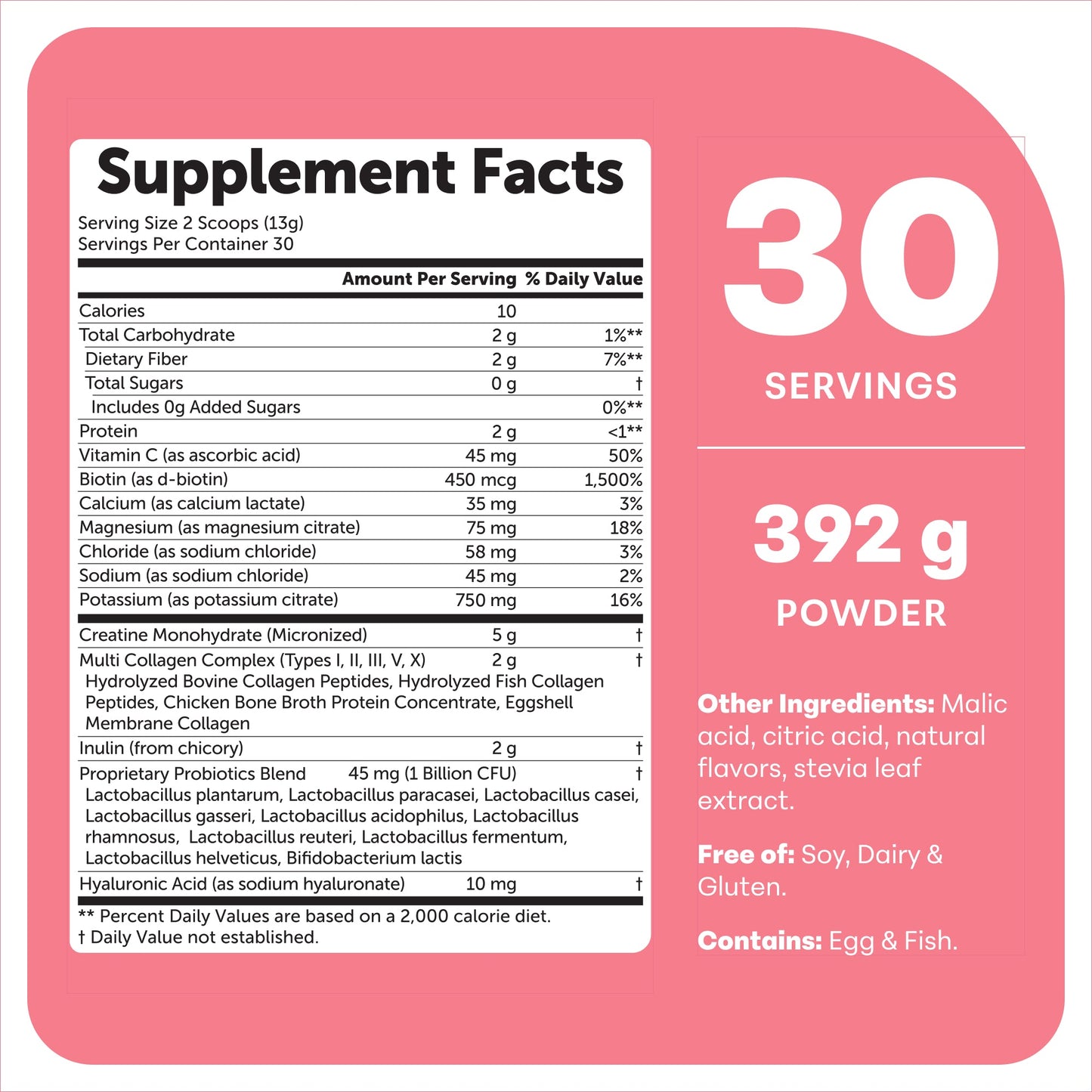 Micro Ingredients Creatine Hydration Powder 392g Strawberry Flavor