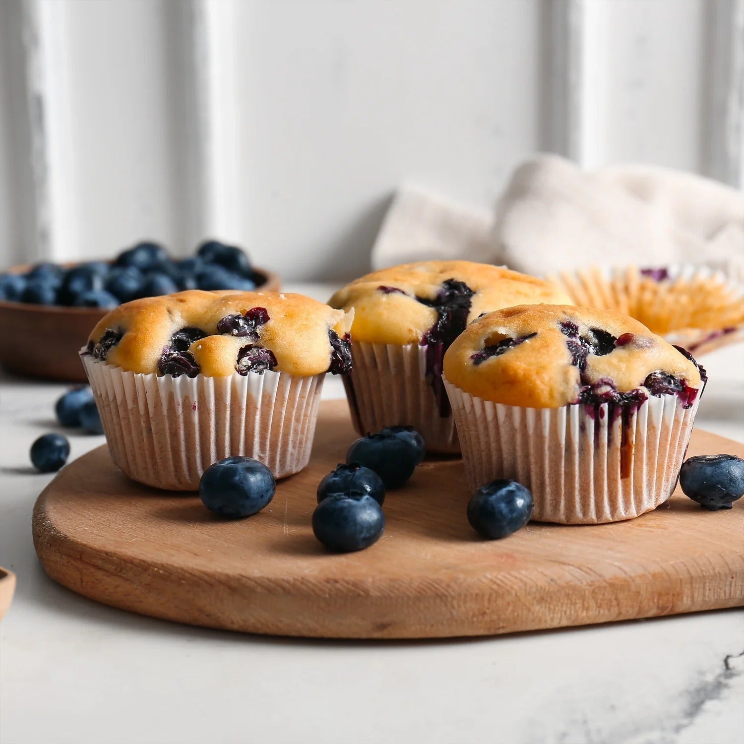 Keto Blueberry Muffins with Almond Flour