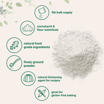 Micro Ingredients Organic Arrowroot Powder, 5lbs