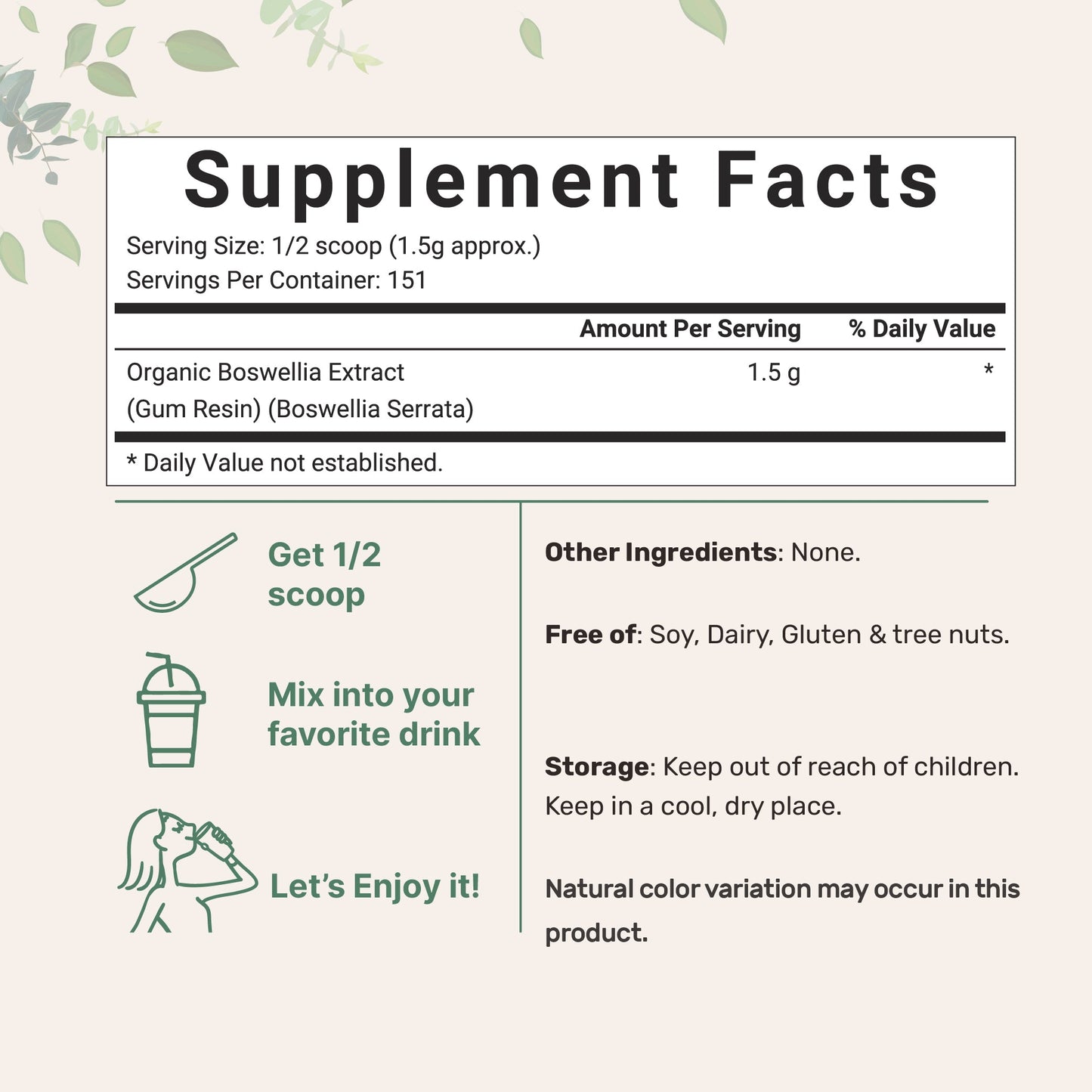 Micro Ingredients Premium Organic Boswellia Serrata Powder