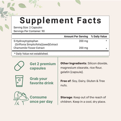 Micro Ingredients 5-HTP with Chamomile 200mg
