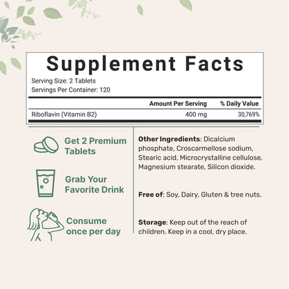 Micro Ingredients Vitamin B2 Riboflavine Tablets
