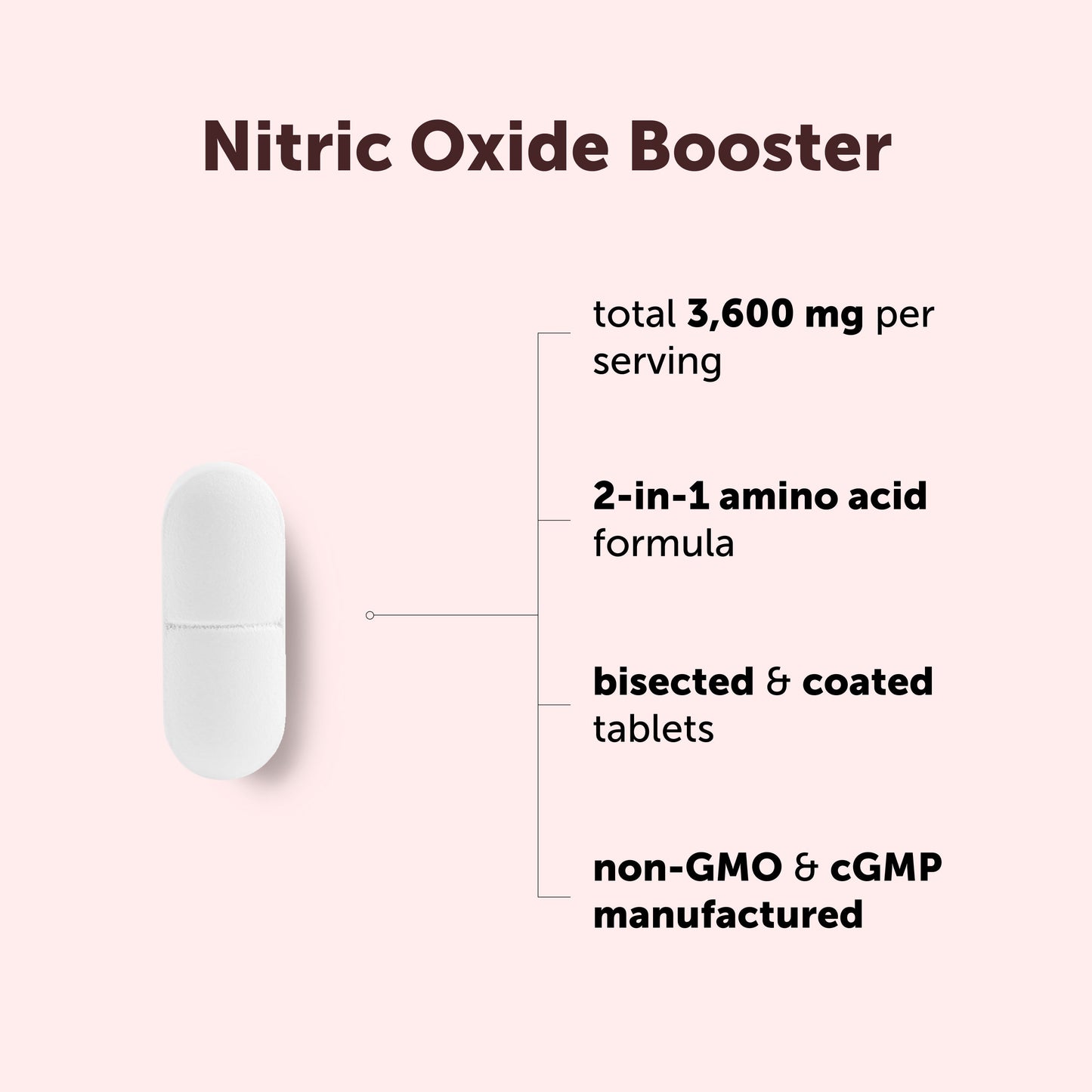 Micro Ingredients Nitric Oxide Booster 3,600mg Per Serving, 240 Bisected Tablets