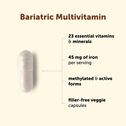 Micro Ingredients Bariatric Multivitamin with 45mg Iron, 240 Veggie Capsules