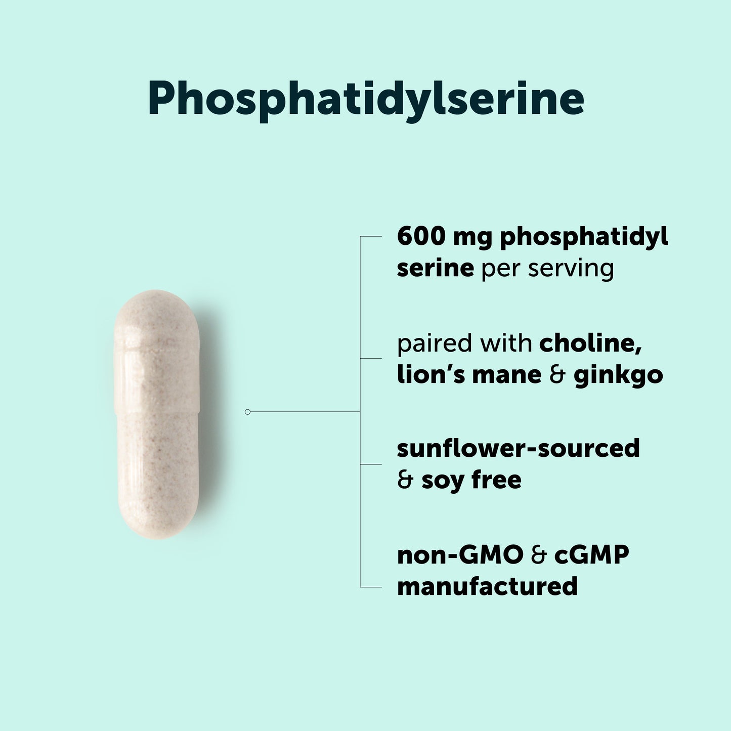 Micro Ingredients Phosphatidyl Serine 600mg, 240 Capsules