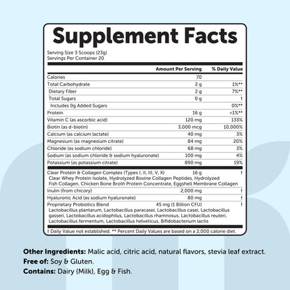 Micro Ingredients Clear Protein+ Powder 461g (Strawberry Flavor)