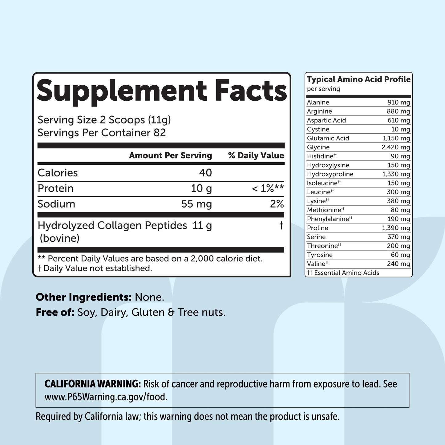 Micro Ingredients Bovine Collagen Peptides Powder, 2lb