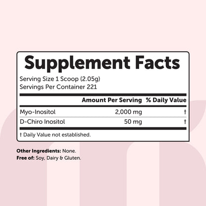 Micro Ingredients Myo & D-Chiro Inositol Powder, Hormonal Balance & Ovarian Support