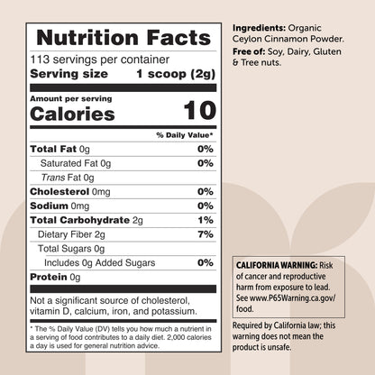 Micro Ingredients Organic Ceylon Cinnamon Powder
