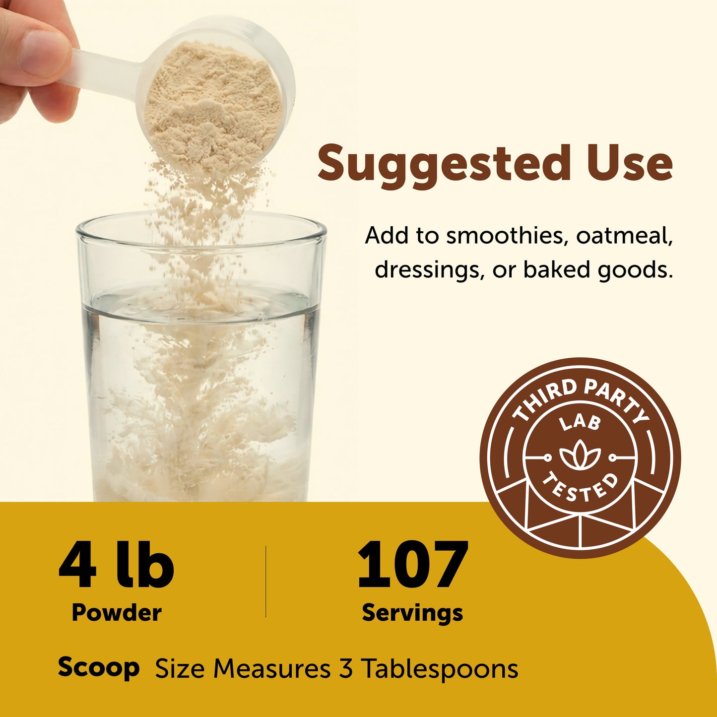 Micro Ingredients Pure Peanut Powder, 4lbs (106 Servings) | 10g Protein & 88% Less Fat