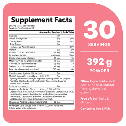 Micro Ingredients Creatine Hydration Powder 392g Strawberry Flavor