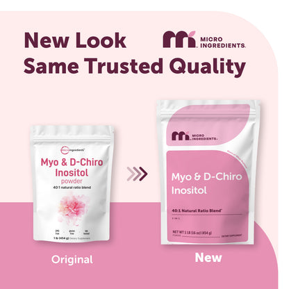 Micro Ingredients Myo & D-Chiro Inositol Powder, Hormonal Balance & Ovarian Support
