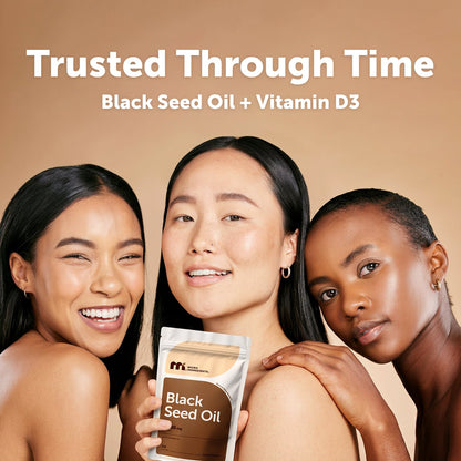 Micro Ingredients Black Seed Oil with Vitamin D3, 240 Softgels