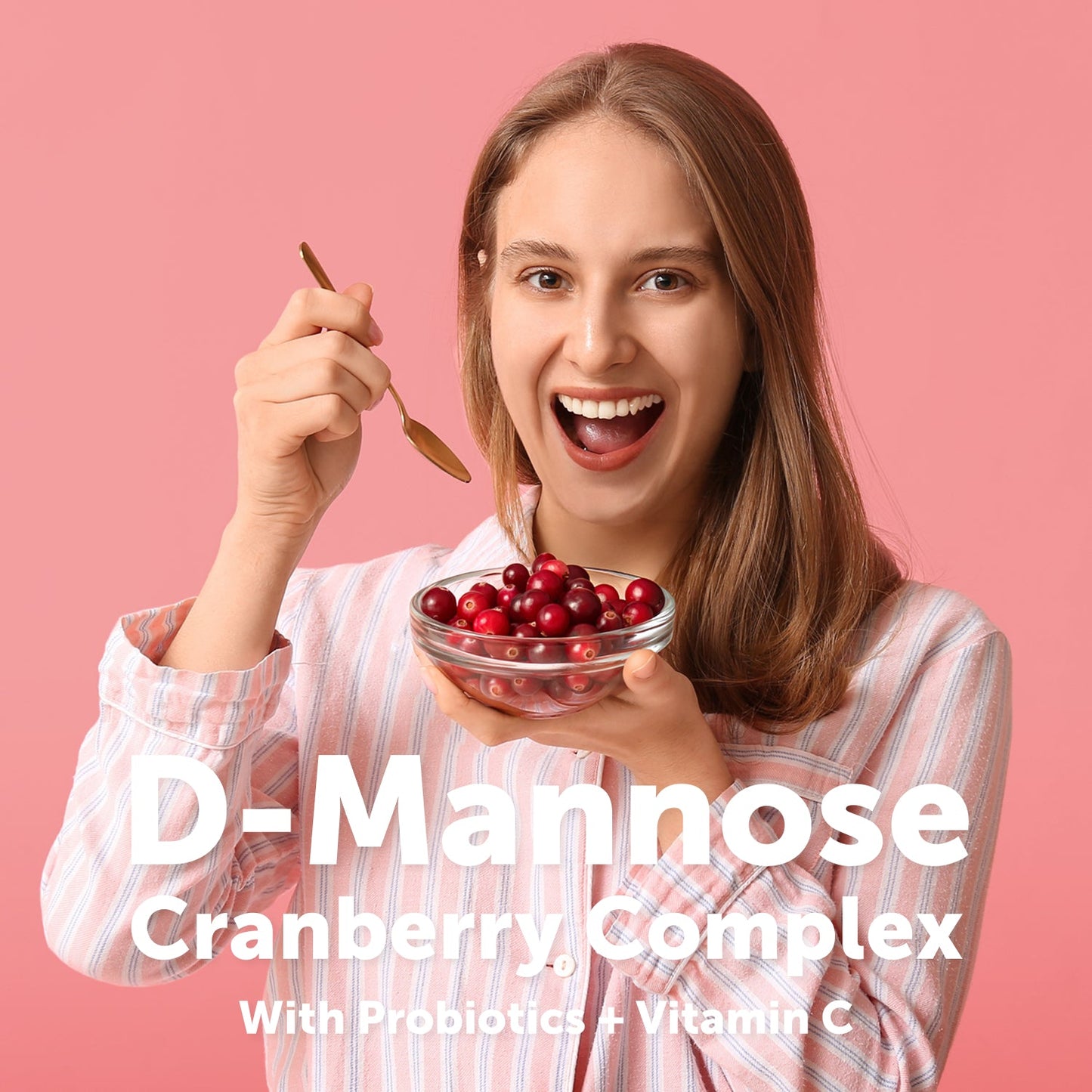 Micro Ingredients Pure D Mannose 1,300mg with Cranberry, 240 Veggie Capsules