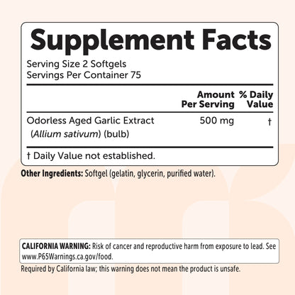 Micro Ingredients Odorless Aged Garlic Extract Softgels