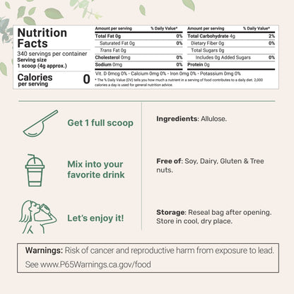 Micro Ingredients Allulose Sweetener Granules, 3 Pounds