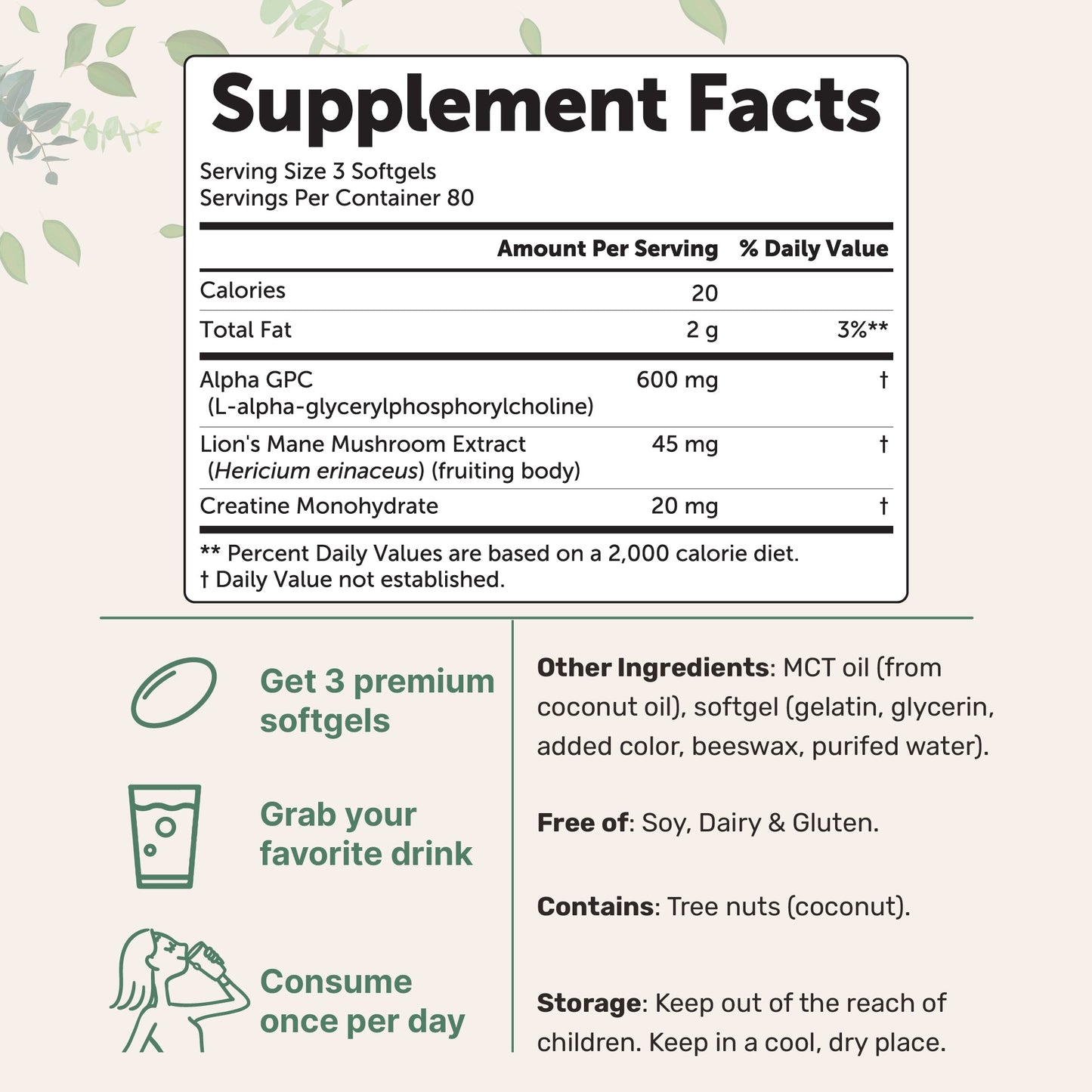 Micro Ingredients Copper Glycinate 4mg with MCT Oil, 500 Softgels