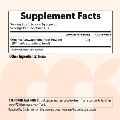 Micro Ingredients Organic Ashwagandha Root Powder, 2lb