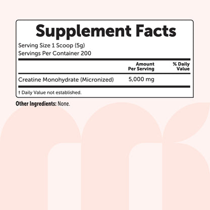 Micro Ingredients Micronized Creatine Monohydrate Powder - Unflavored