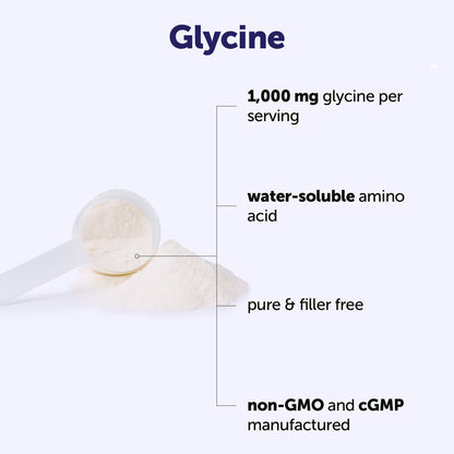 Micro Ingredients Glycine Powder, 500 g (1.1 Pounds)