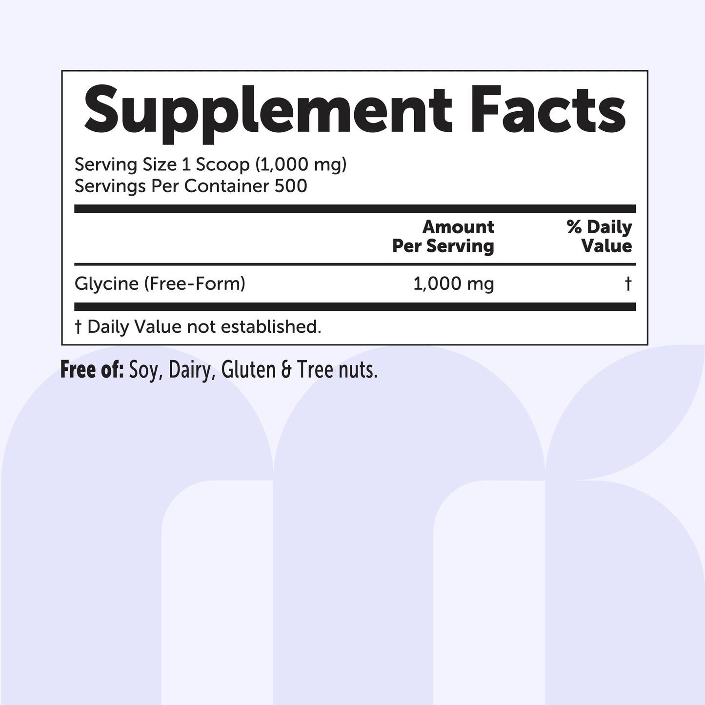 Micro Ingredients Glycine Powder, 500 g (1.1 Pounds)