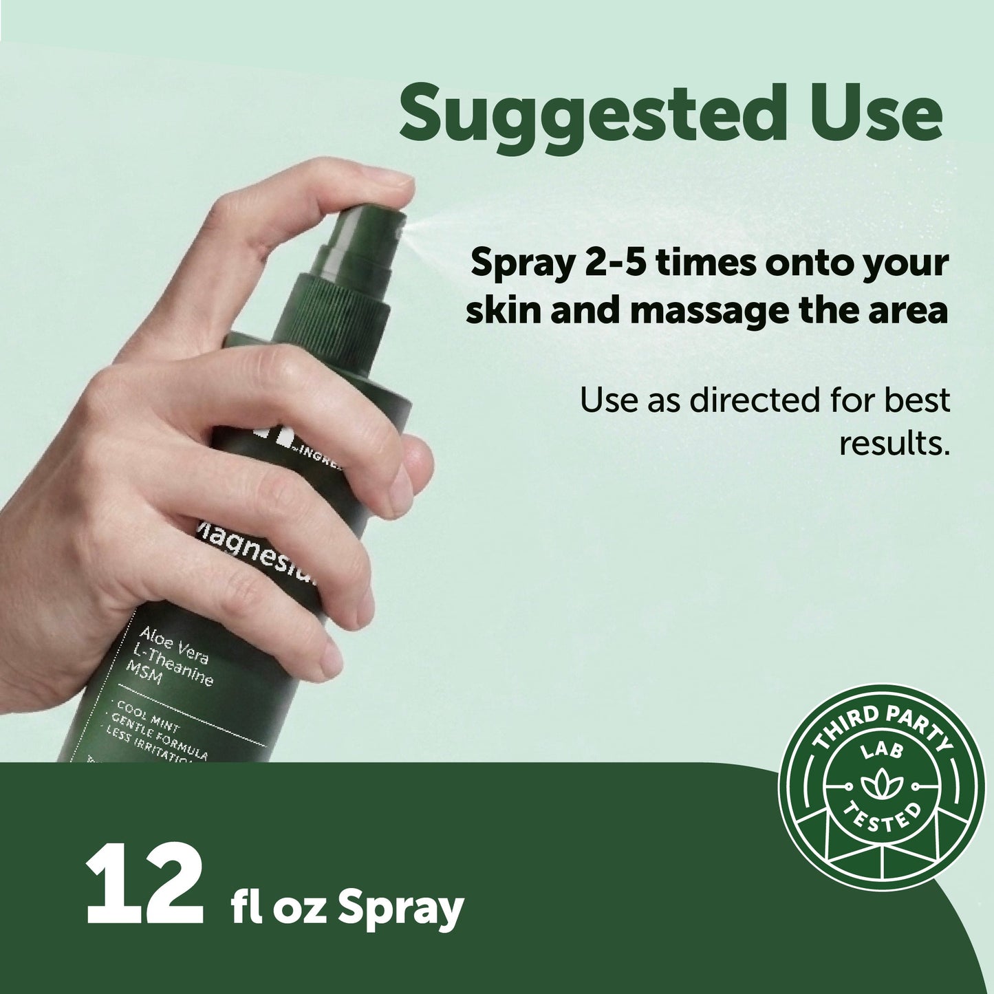 Micro Ingredients Magnesium Oil+ Advanced Spray Cool Mint, 12 fl oz