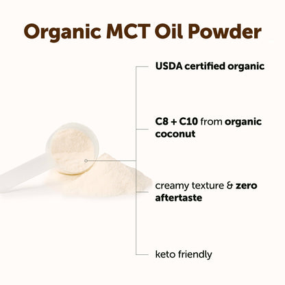 Micro Ingredients Organic MCT Oil with Prebiotic Fiber Powder, 8oz