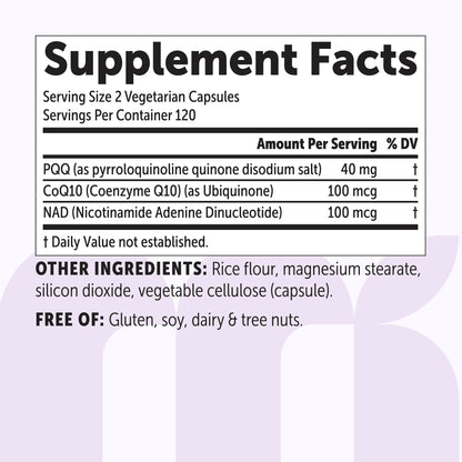Micro Ingredients PQQ 40mg 3-in-1 Complex, 240 Vegetarian Capsules
