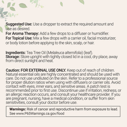Micro Ingredients Pure Tea Tree Essential Oil 8 floz (237mL)