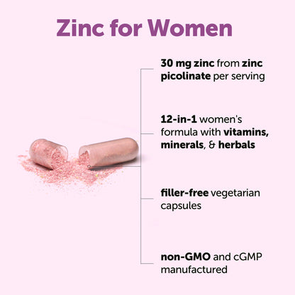 Micro Ingredients Zinc 12-in-1 Complex for Women, 240 Vegetarian Capsules