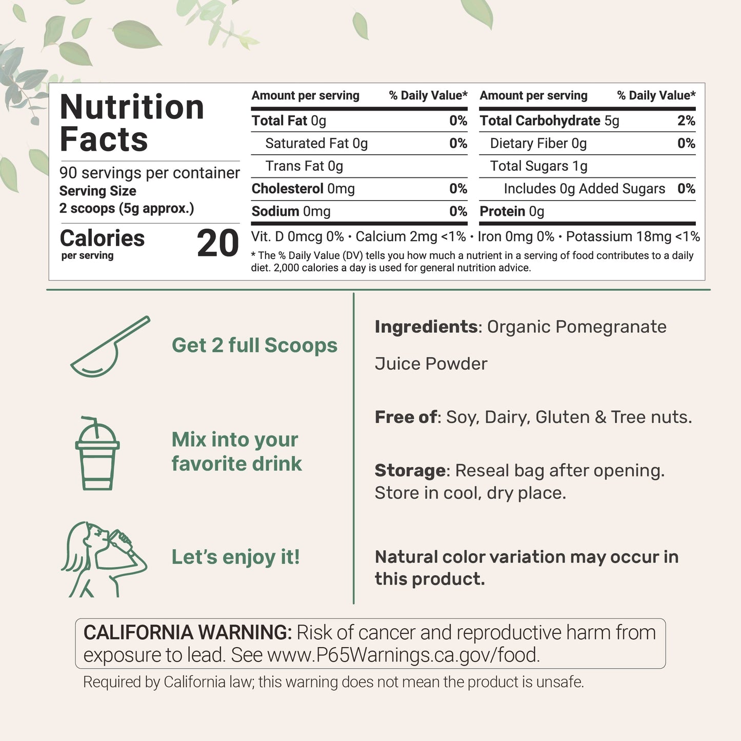 Micro Ingredients Organic Pomegranate Juice Powder