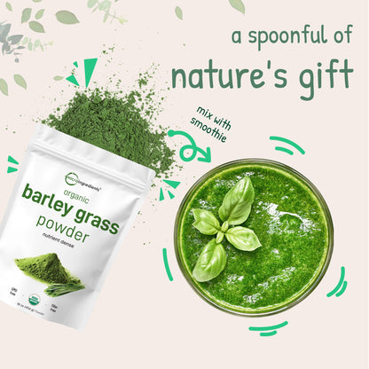 Micro Ingredients Organic Barley Grass Powder, 16oz