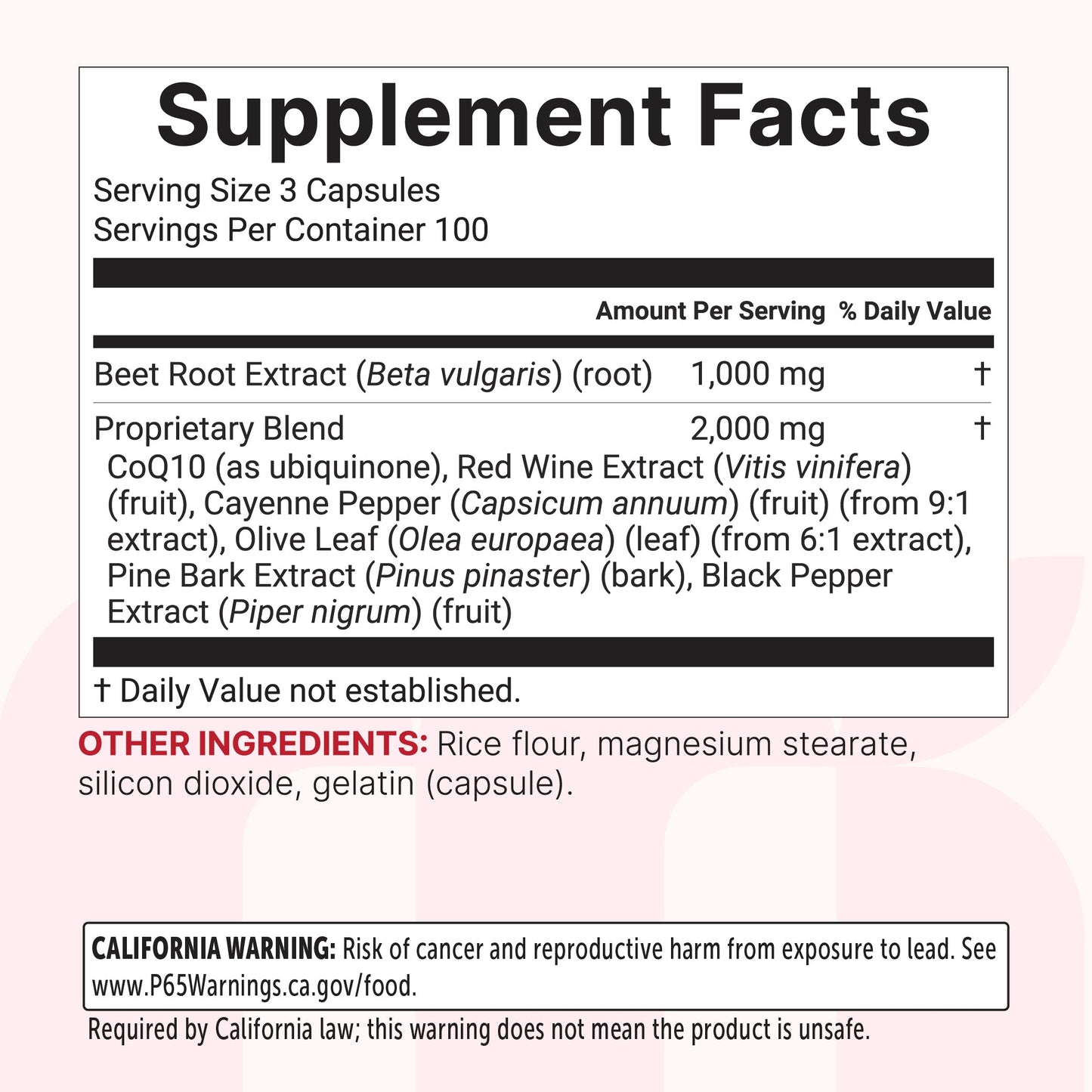 Micro Ingredients Beet Root Complex 3000mg, 300 Capsules