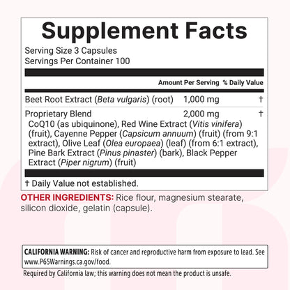 Micro Ingredients Beet Root Complex 3000mg, 300 Capsules