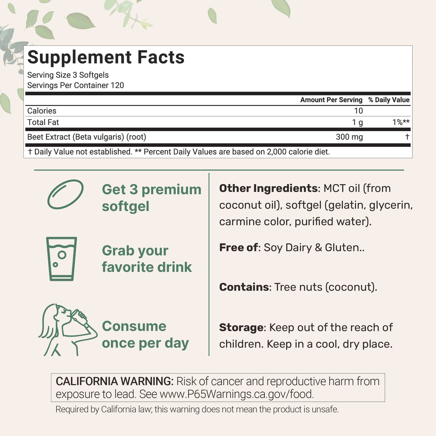 Micro Ingredients Beet Root 360 Softgels with MCT Oil, Highly Bioavailable