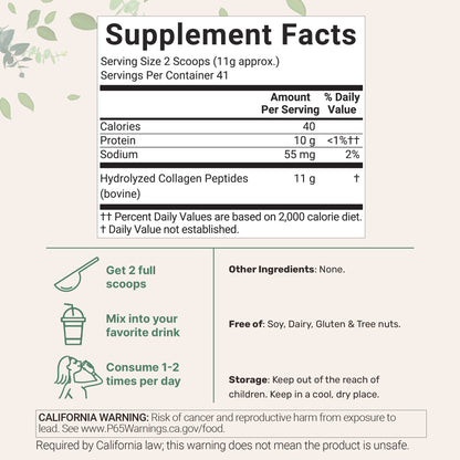 Micro Ingredients Bovine Collagen Protein Powder, 41 Servings