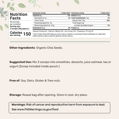 Micro Ingredients Organic Chia Seeds, 4lbs, Raw Chia Seed Source