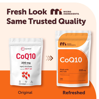 Micro Ingredients CoQ10 240 Softgels with Coconut MCT Oil
