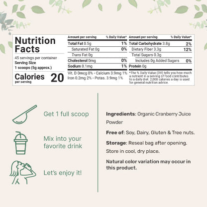 Micro Ingredients Organic Cranberry Juice Powder