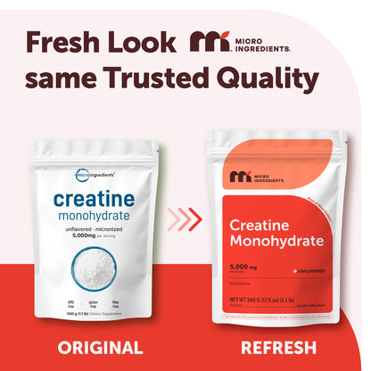 Micro Ingredients Micronized Creatine Monohydrate Powder - Unflavored
