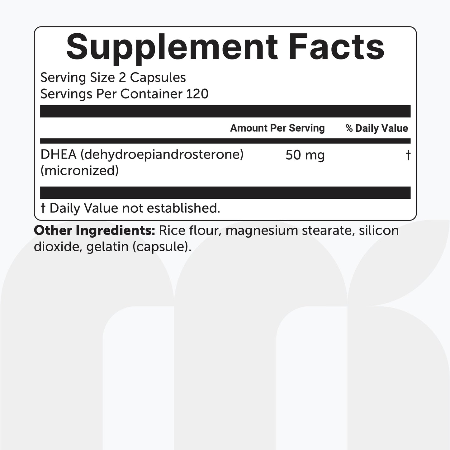 Micro Ingredients DHEA Micronized 50mg, 240 Capsules