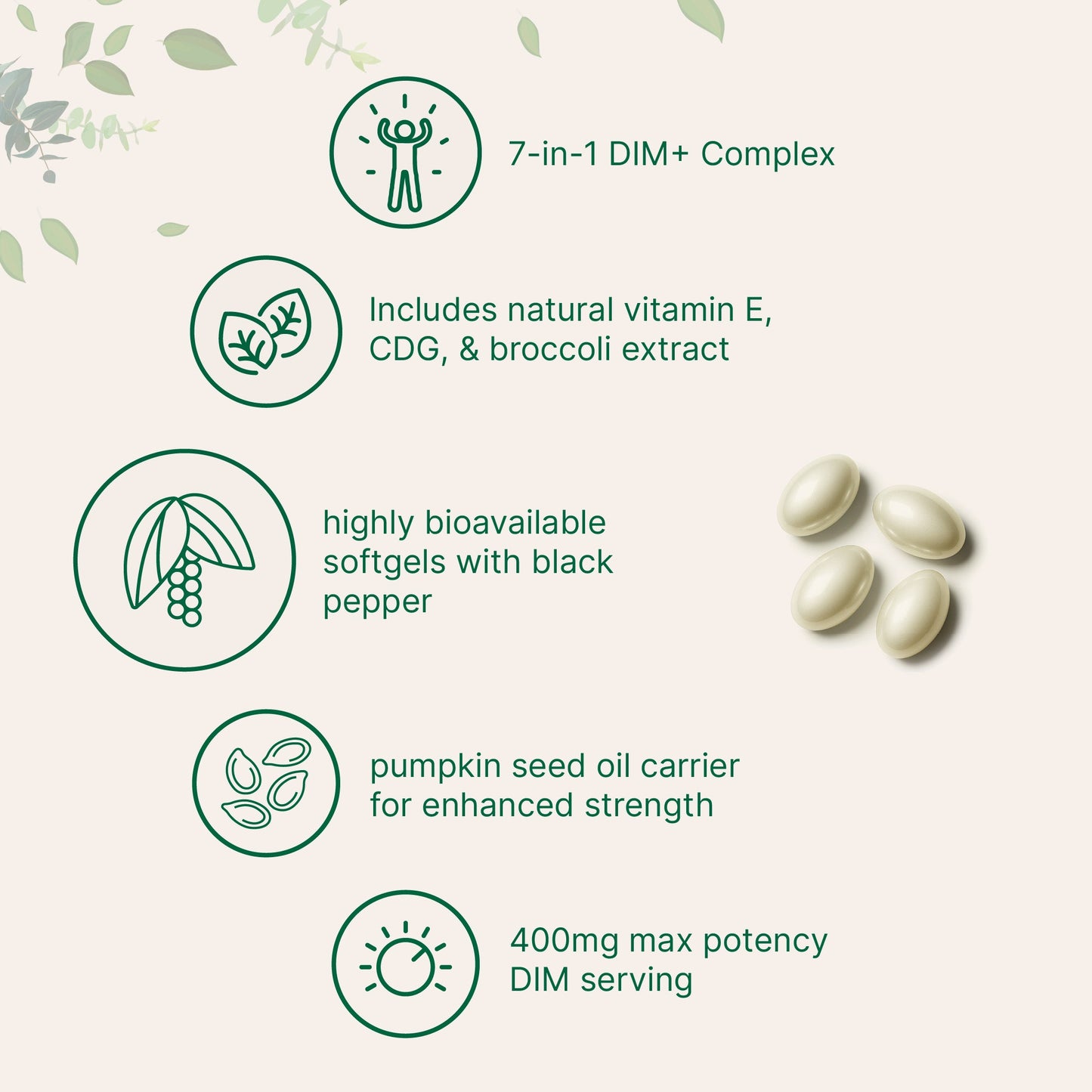 Micro Ingredients DIM+ 400mg with Pumpkin Seed Oil, 240 Softgels