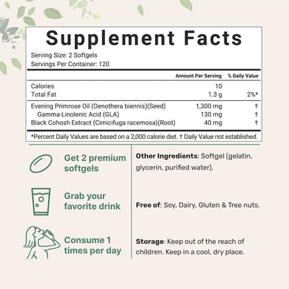 Micro Ingredients Evening Primrose Oil Softgels