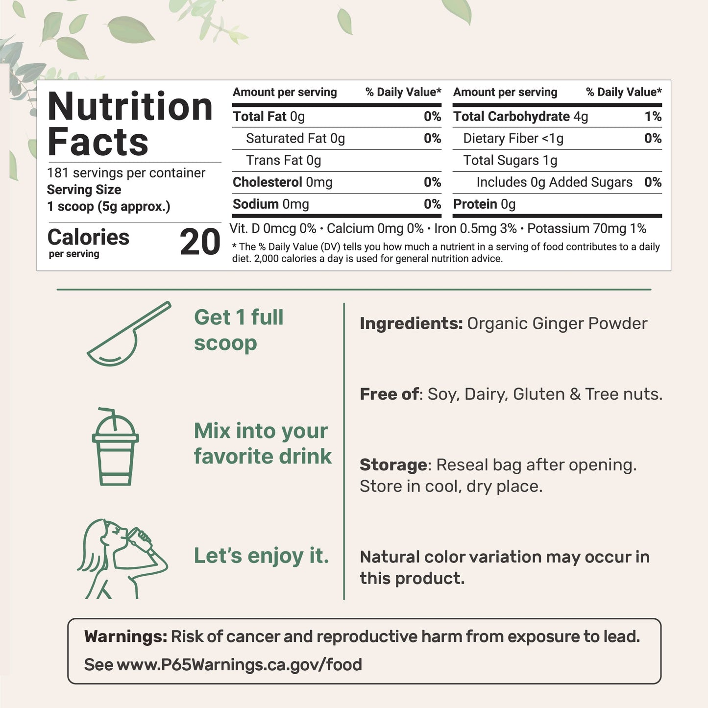 Micro Ingredients Organic Ginger Powder