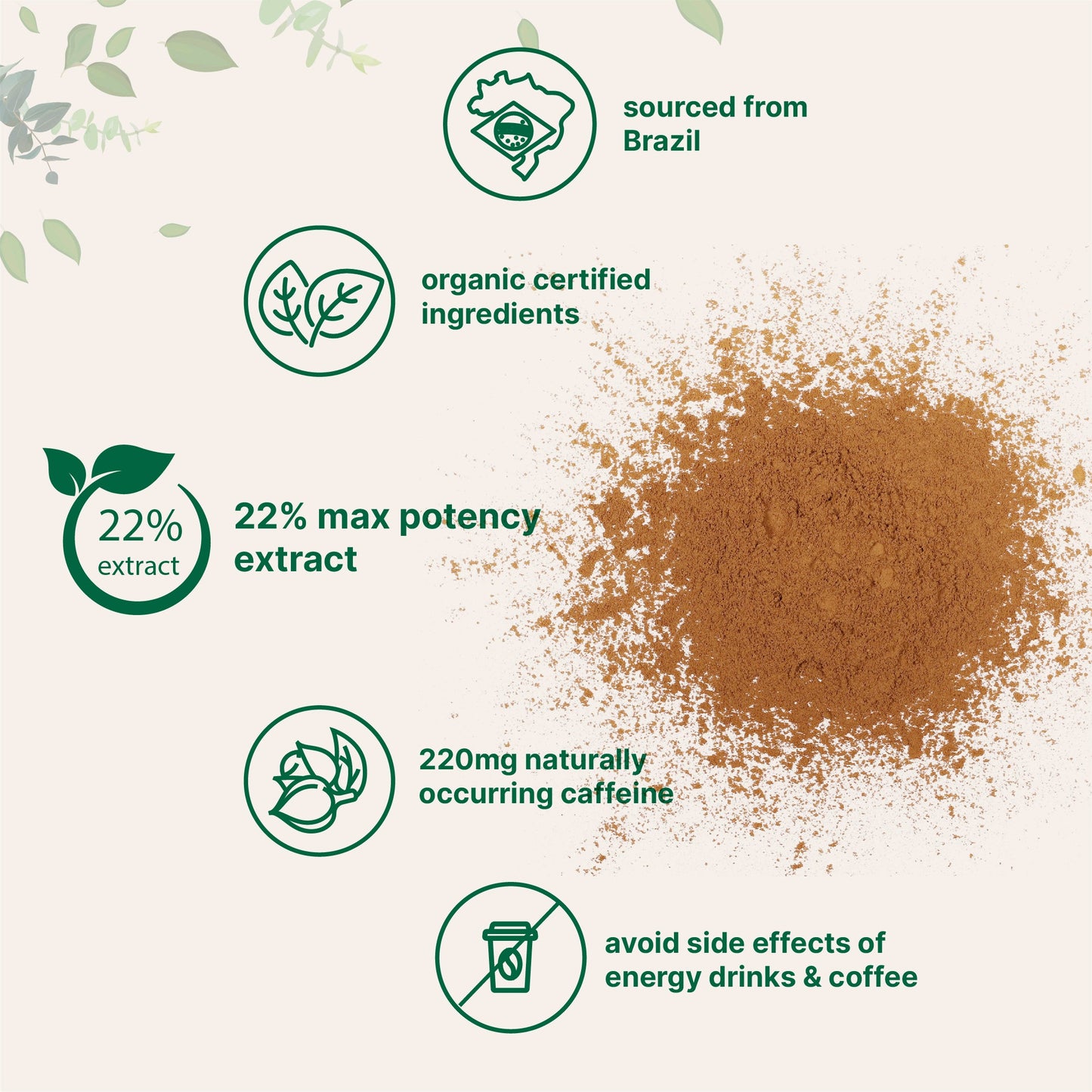Micro Ingredients Organic Guarana Drink Mix Powder