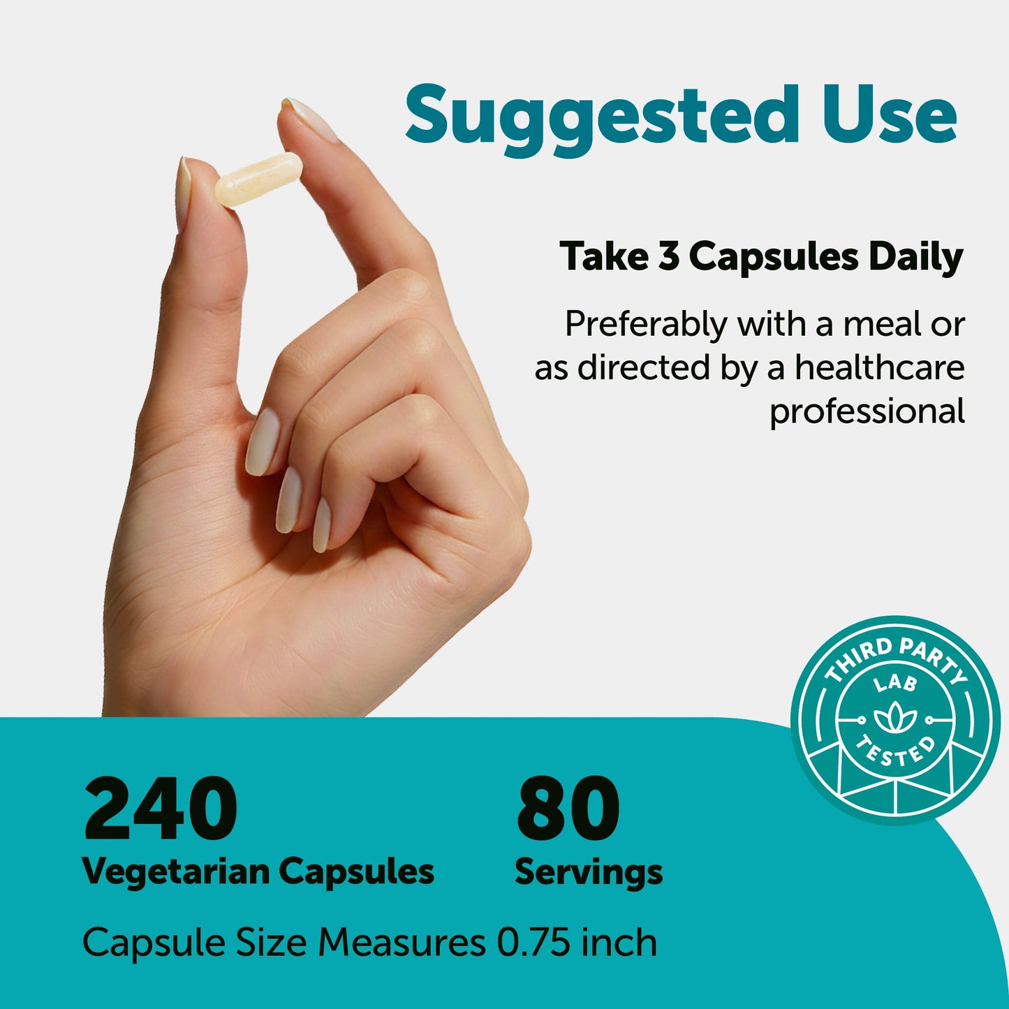 Micro Ingredients Hyaluronic Acid Complex 3000mg, 240 Vegetarian Capsules
