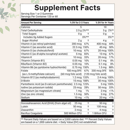 Micro Ingredients Methylated Multivitamins Gummies for Kids, 120 Count