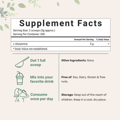 Micro Ingredients L-Glutamine Powder-Optimal Health & Recovery