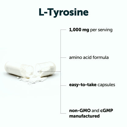 Micro Ingredients L-Tyrosine 1000mg, 240 capsules