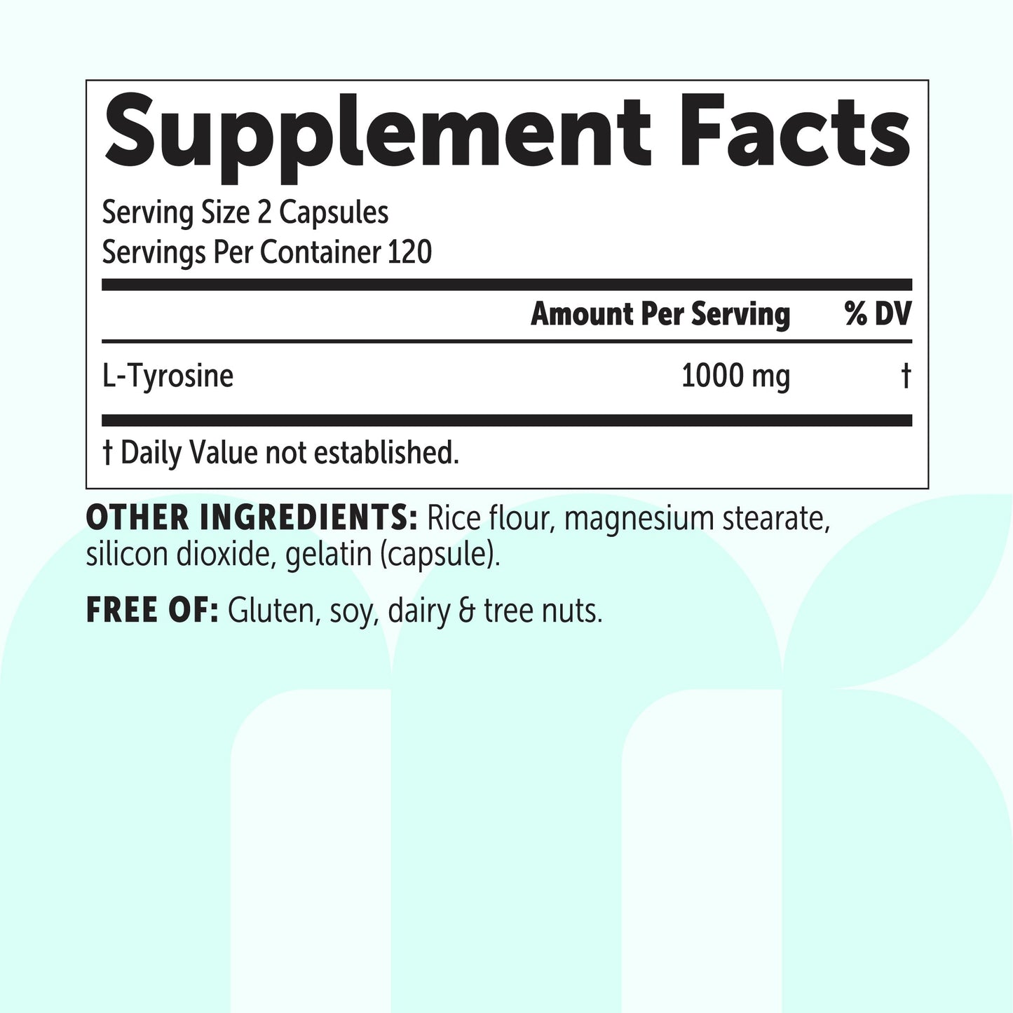 Micro Ingredients L-Tyrosine 1000mg, 240 capsules